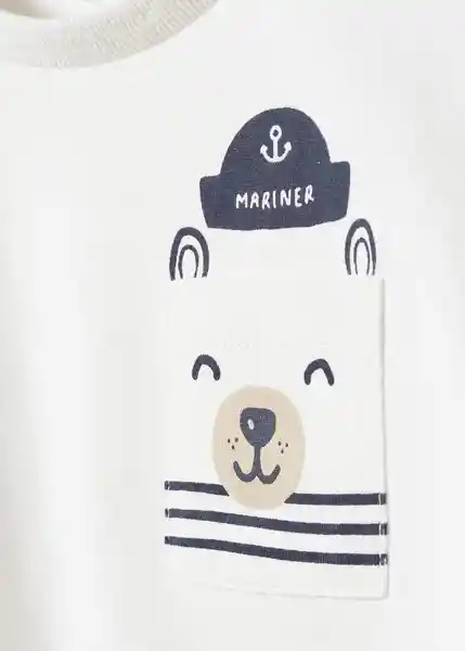 Camiseta Mariner Offwhite Talla 63 Niños Mango