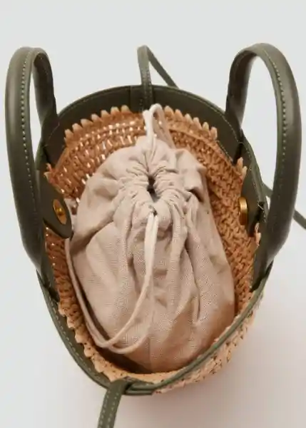 Bolso P Nido Khaki Talla 99 Mujer Mango