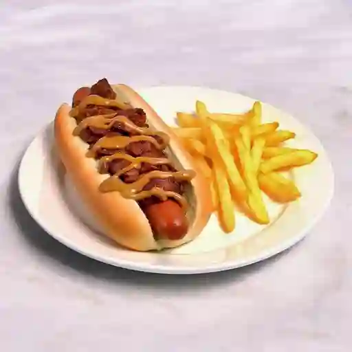 Choriperro con papas