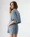Camisa Mujer Azul Talla M 312G001_AZU114604