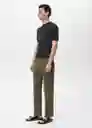 Pantalón Prato Khaki Talla 38 Hombre Mango