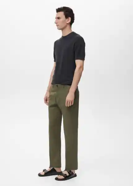 Pantalón Prato Khaki Talla 38 Hombre Mango