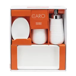 Caro Home Set de Accesorios de Baño Color Blanco