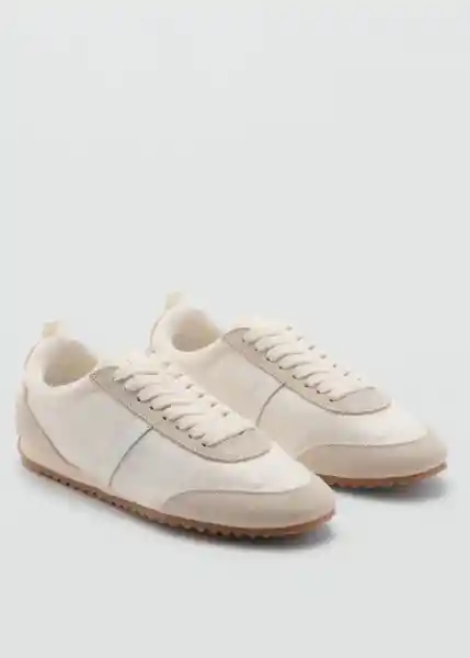 Zapato Deportiva Rodi Beige Talla 37 Mujer Mango