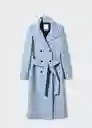 Abrigo Sirenita Celeste Talla 28 Mujer Mango