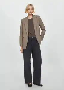 Blazer Americana Charlott Marrón Talla L Mujer Mango