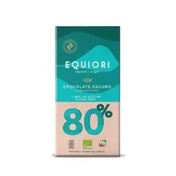 Equiori Chocolate Oscuro Orgánico 80% Sugar Free