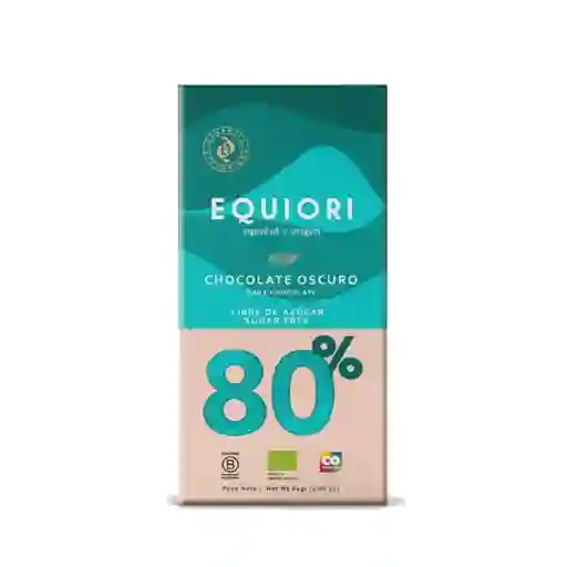 Equiori Chocolate Oscuro Orgánico 80% Sugar Free
