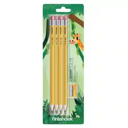 Lapiz Fina Red. 2hb Neg X4+sacapun. Finlandek