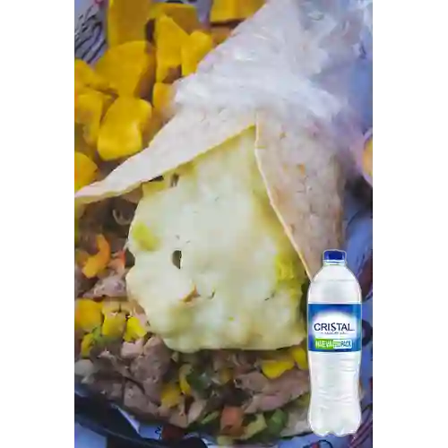 Combo Kebab Qnota + Agua Cristal Sin Gas 500 ml