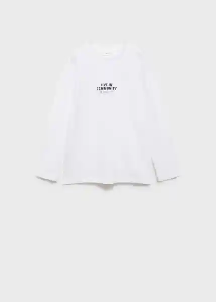 Camiseta Piece Off White Talla 12 Niños Mango