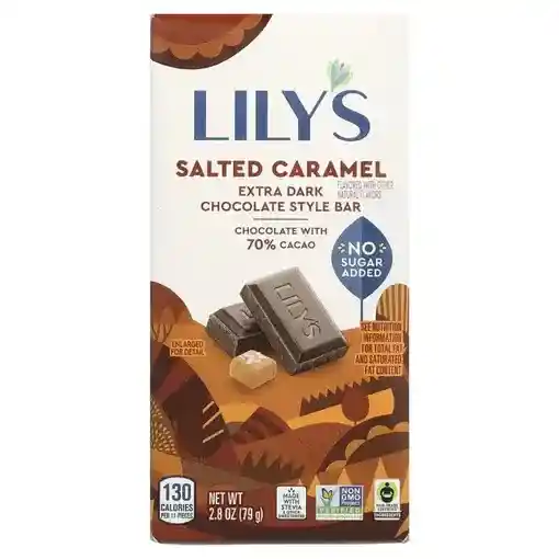 Barra de Chocolate Negro Sin Azúcar- Lilys