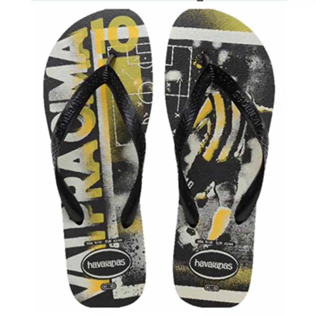 Sandalia Havaianas Hombre Top Athletic Fc Pr Negro/negro Talla 43/44