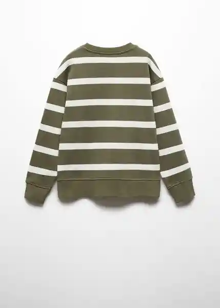 Buzo Sudadera Stripes2 Khaki Talla 08 Niños Mango