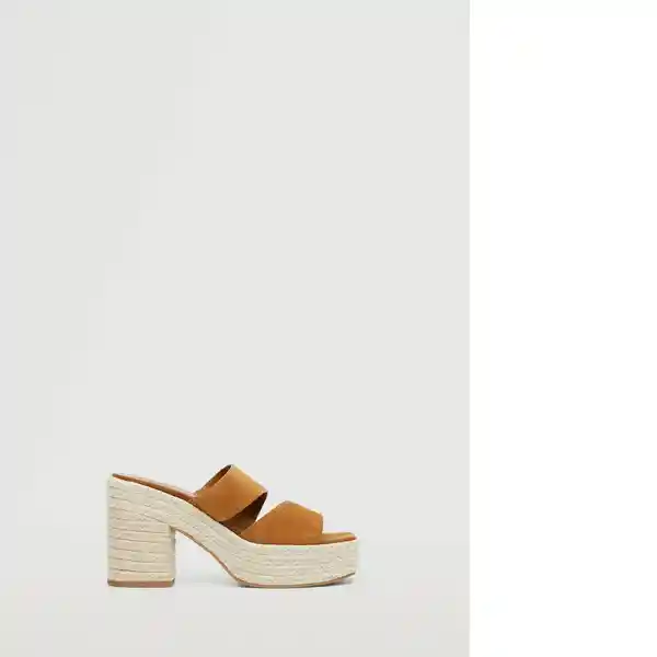 Sandalias Menos Cuero Talla 39 Mujer Mango