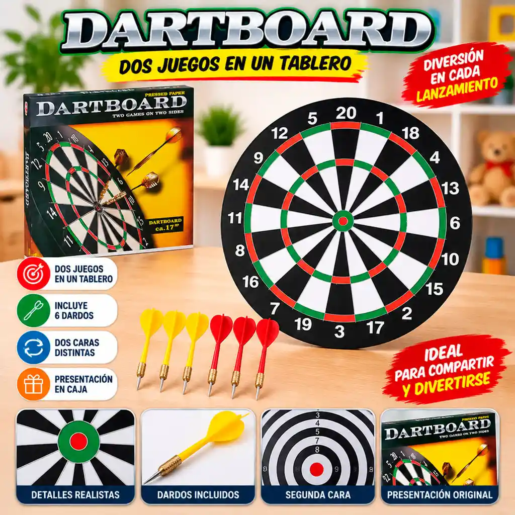 Juego de Dardos Diana de Doble Cara
