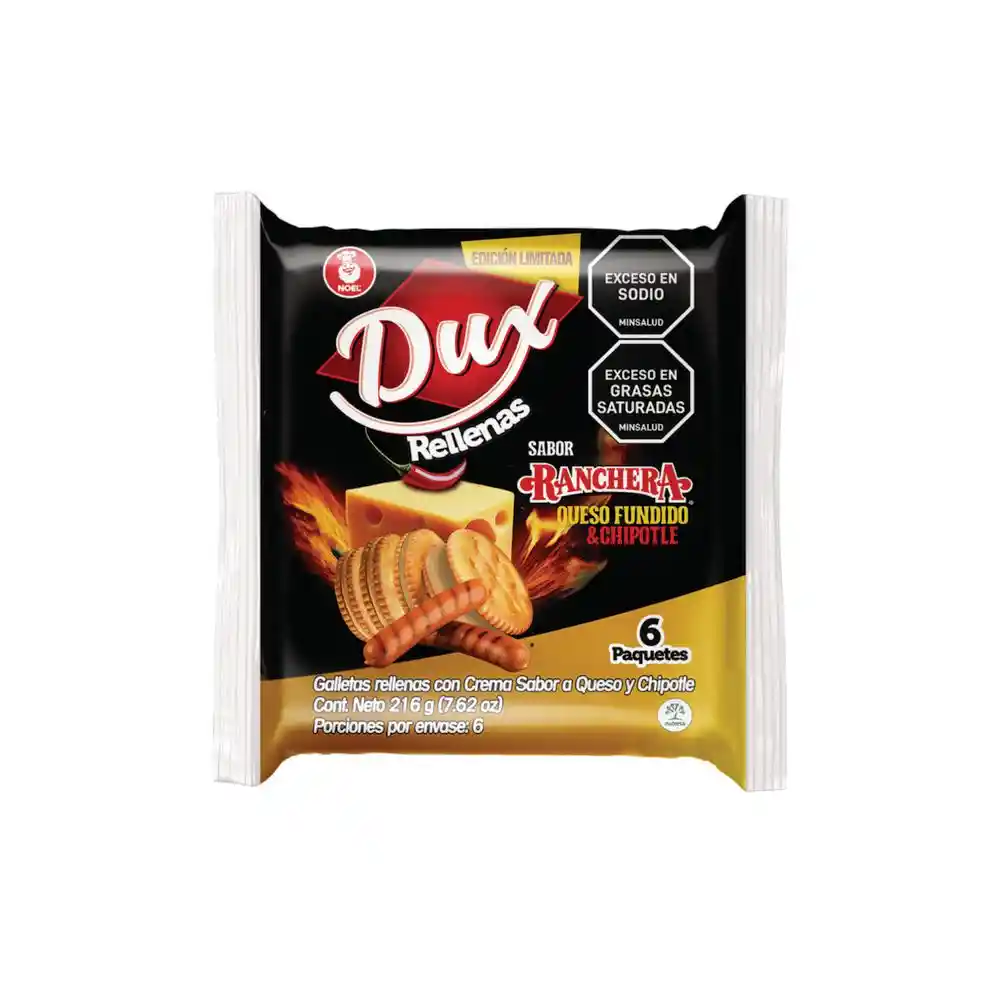 Galletas Dux Ranchera Queso Fundido (216 Gr)