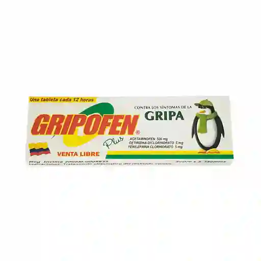 Gripofen Tabletas (500 mg / 5 mg / 5mg)