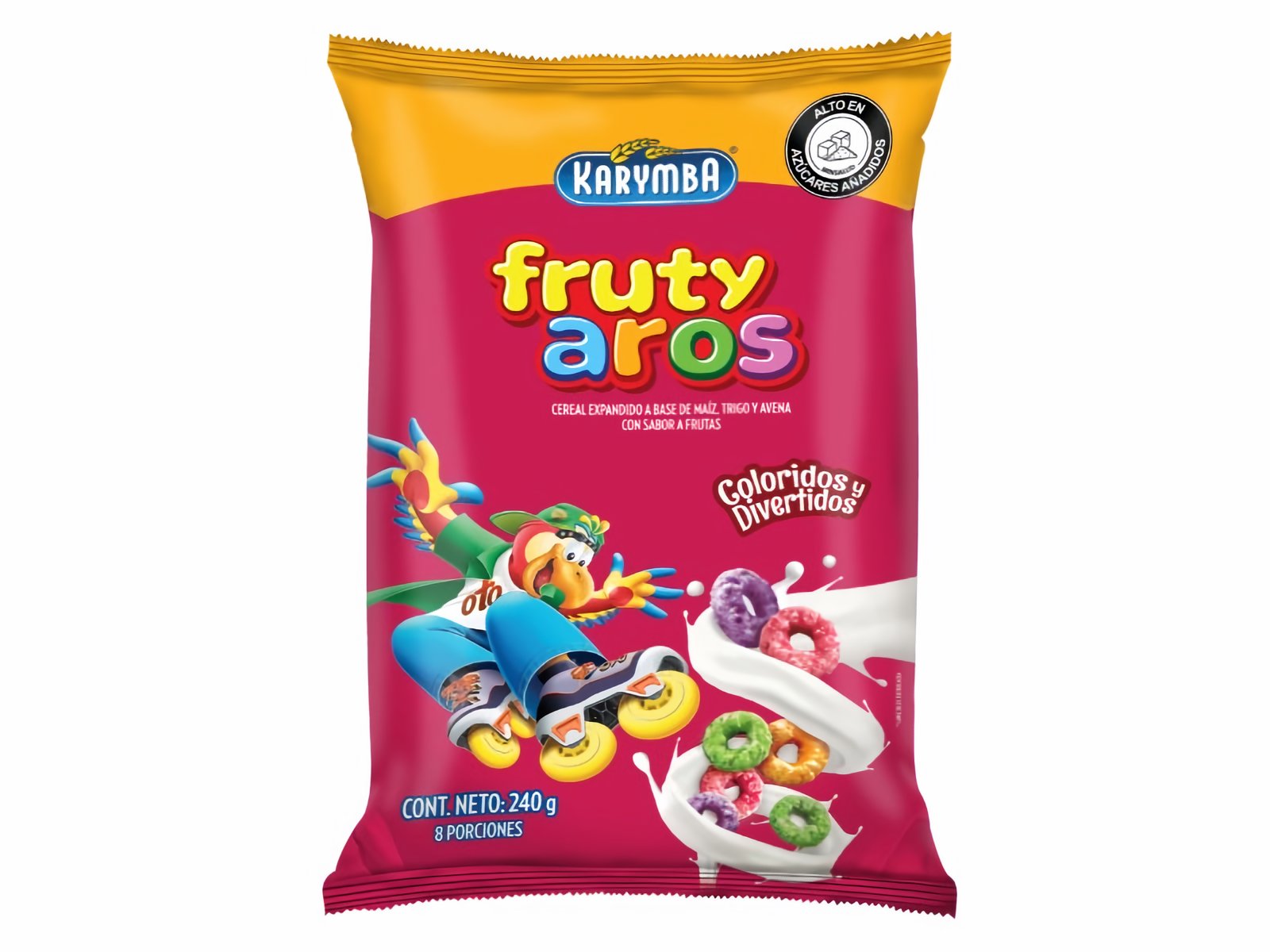 Karymba Cereal Fruty Aros de Maíz Sabor a Frutas 240 g