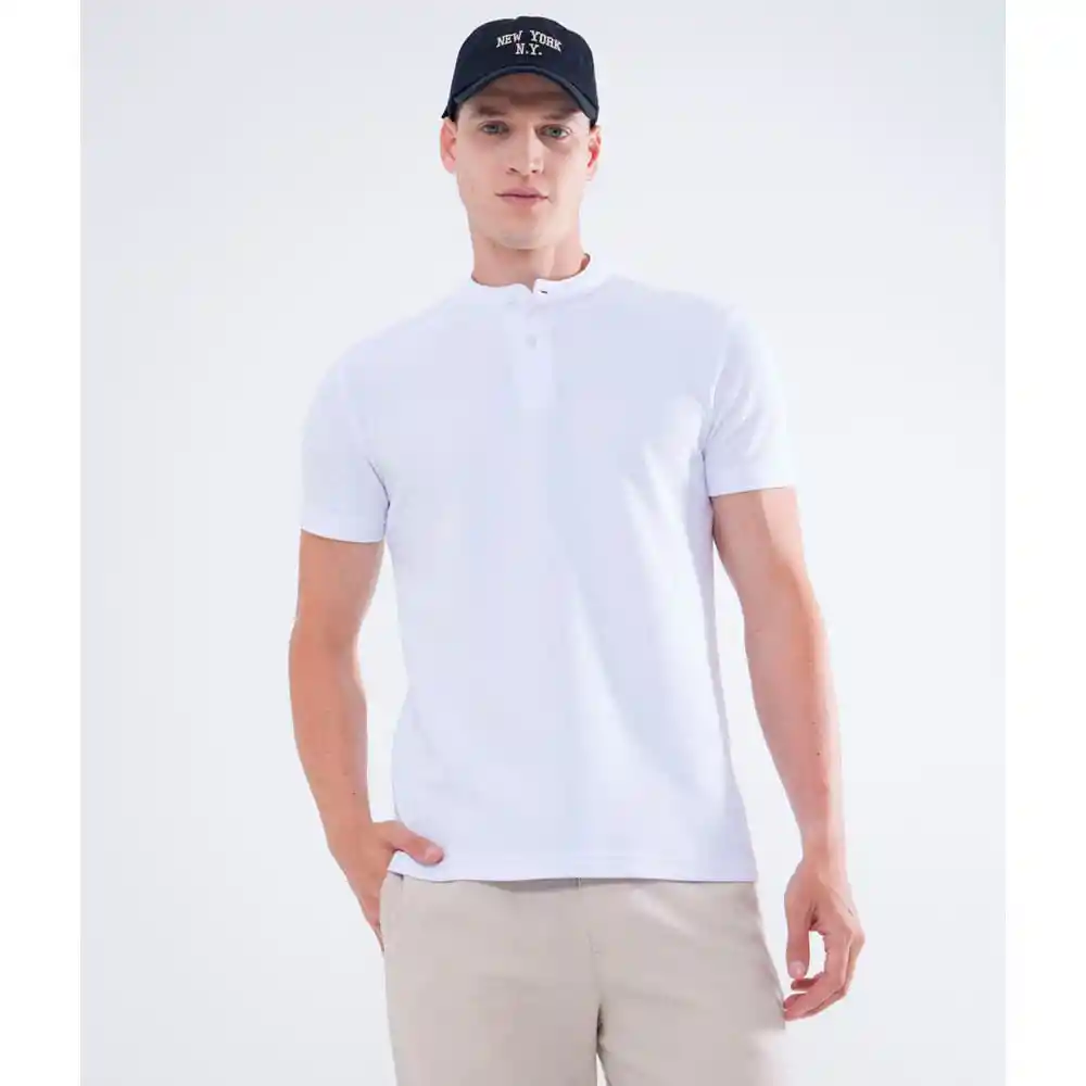 Polo Textura y Tira Tejida Hombre Seven Seven