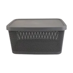 Caja Plástica Textura Panal Gris Krea