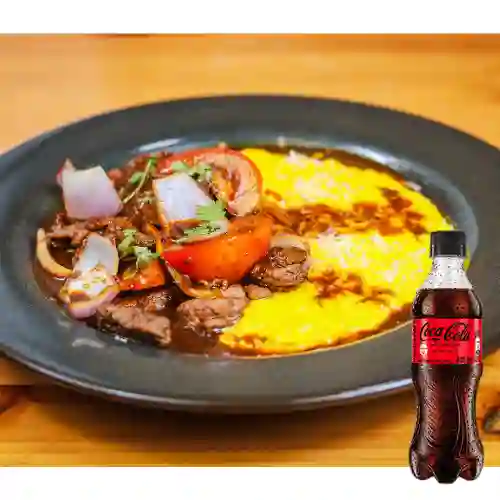 Risotto Huancaína c/Lomo Saltado +Cocacola S/az 400ml
