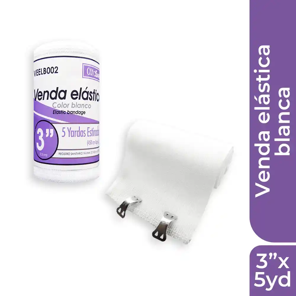 Venda Alfasafe Blanca Elastica 3 X 5yd