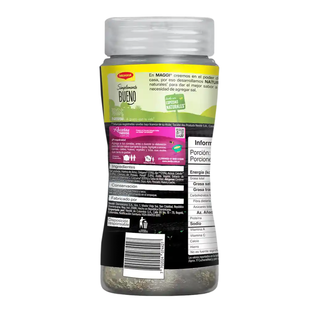 Sazonador MAGGI Naturísimo con especias naturales x 180g