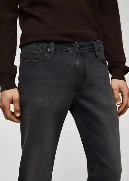 Pantalón Jean Jan Tejano Gris Oscuro Talla 42 Hombre Mango