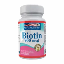 HEALTHY AMERICA Suplemento Dietario Biotin (900 mcg)