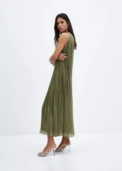 Vestido Amira-A Khaki Talla L Mujer Mango