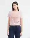 Camiseta Foil Graphic Tee Rosa Malva Medio Talla Xs Mujer Chevignon