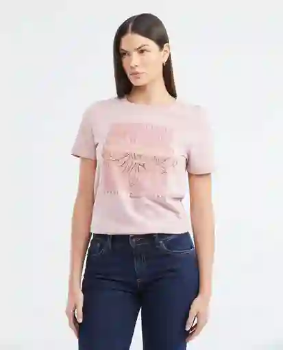 Camiseta Foil Graphic Tee Rosa Malva Medio Talla Xs Mujer Chevignon