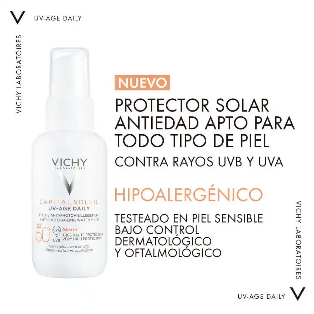 Vichy Protector Solar Capital Uv Age Daily Spf 50 +