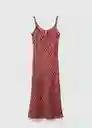 Vestido Grunge Granate Talla XS Mujer Mango