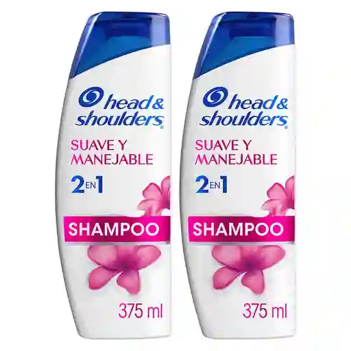 Head & Shoulders Shampoo 2 en 1 Suave y Manejable 375 mL x 2 Und