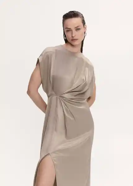 Vestido Madrid Piedra Talla L Mujer Mango