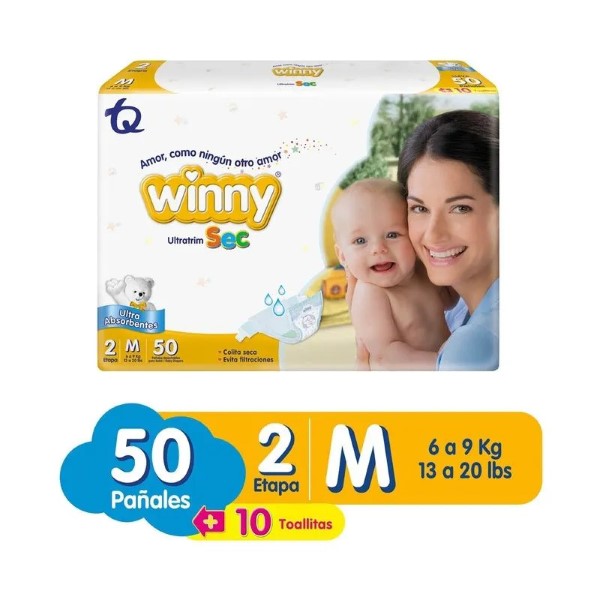 Winny Ultrafit Sec Pañales Etapa 2 x50 unidades