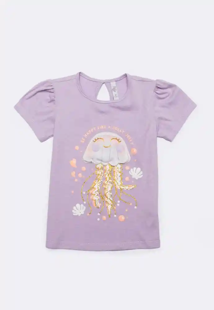 Camiseta Manga Corta 9/12meses-lila