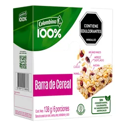 Colombina 100% Barra de Cereal con Fibra