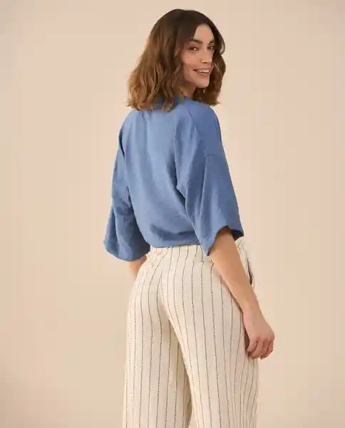 Camisa Azul Bahía Oscuro Talla M 611G026 Esprit