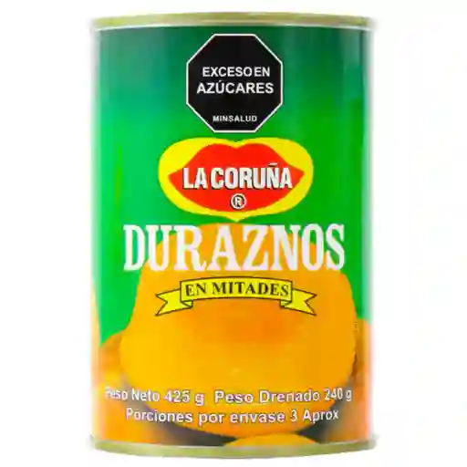 La Coruña Duraznos Mitades