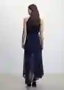 Vestido Adela Azul Talla 24 Mujer Mango