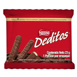 Galletas DEDITOS cubiertas con sabor a chocolate x 23g
