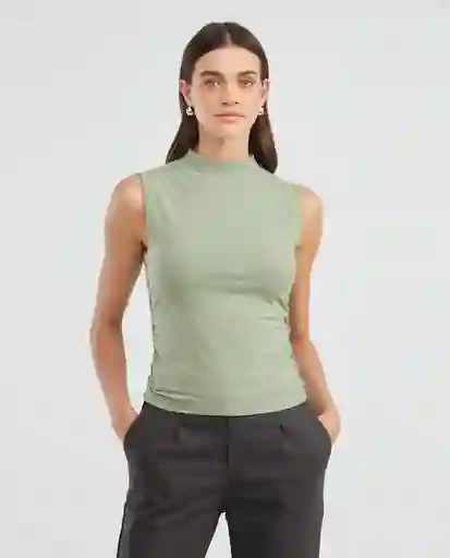 Camiseturtleneck Tank Top Verde Aplomado Claro Talla L Mujer Chevignon