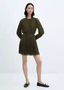 Vestido Isabel Khaki Talla XS Mujer Mango