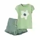 Conjunto Corto Cuello Redondo Manga Corta Bebita Doria Baby Fresh