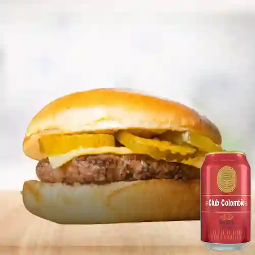 Combo Double Cheeseburger + Club col. Roja Lta 330ml