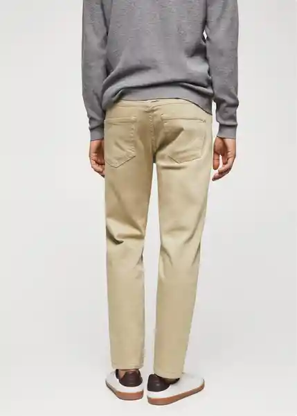 Pantalón Jean Ben Beige Talla 38 47121252_08 Hombre Mango