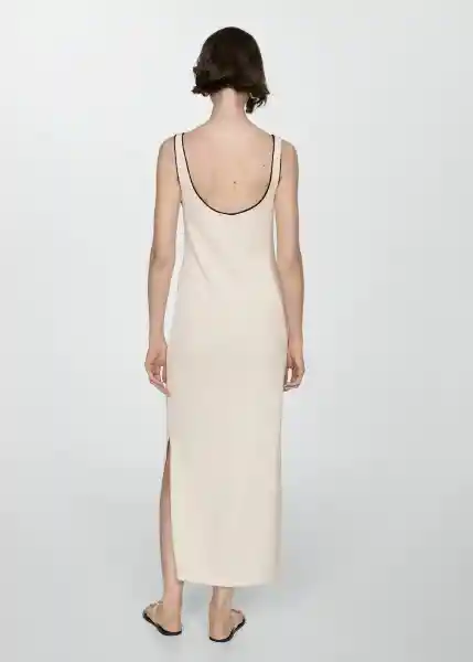 Vestido Matildo Crudo Talla L Mujer Mango